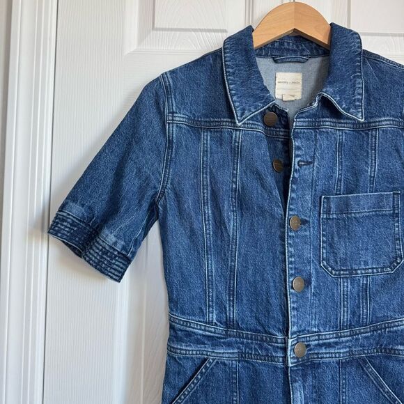 NEW Anthropologie Seventy + Mochi Elodie Denim Jumpsuit Size 2 - Picture 14 of 16